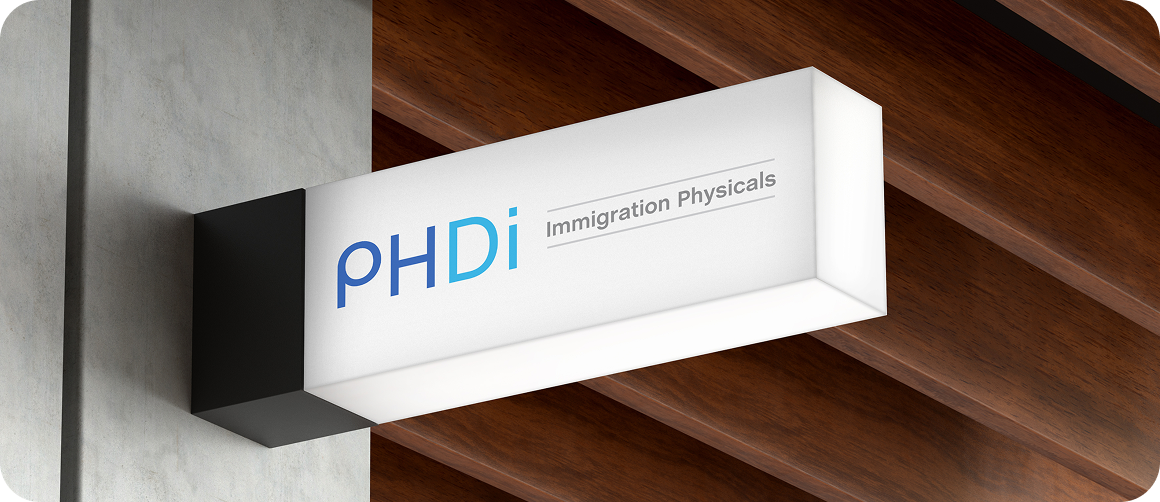PHDi Immigration Physicals sign